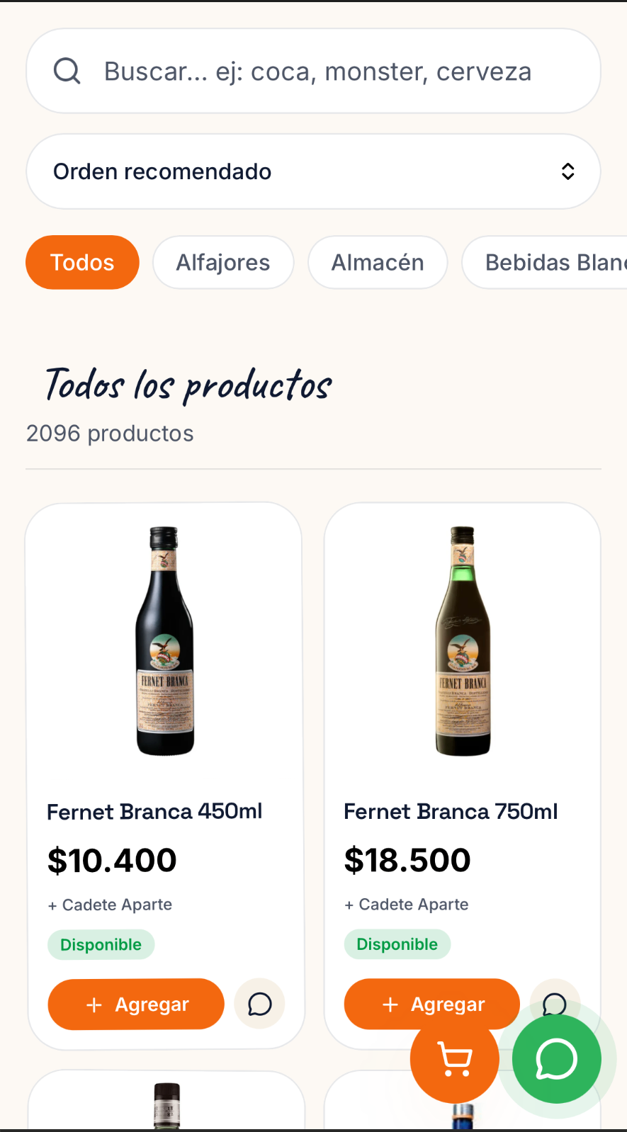 Cientouno Minimarket: Catálogo de productos con buscador y filtros por categoría